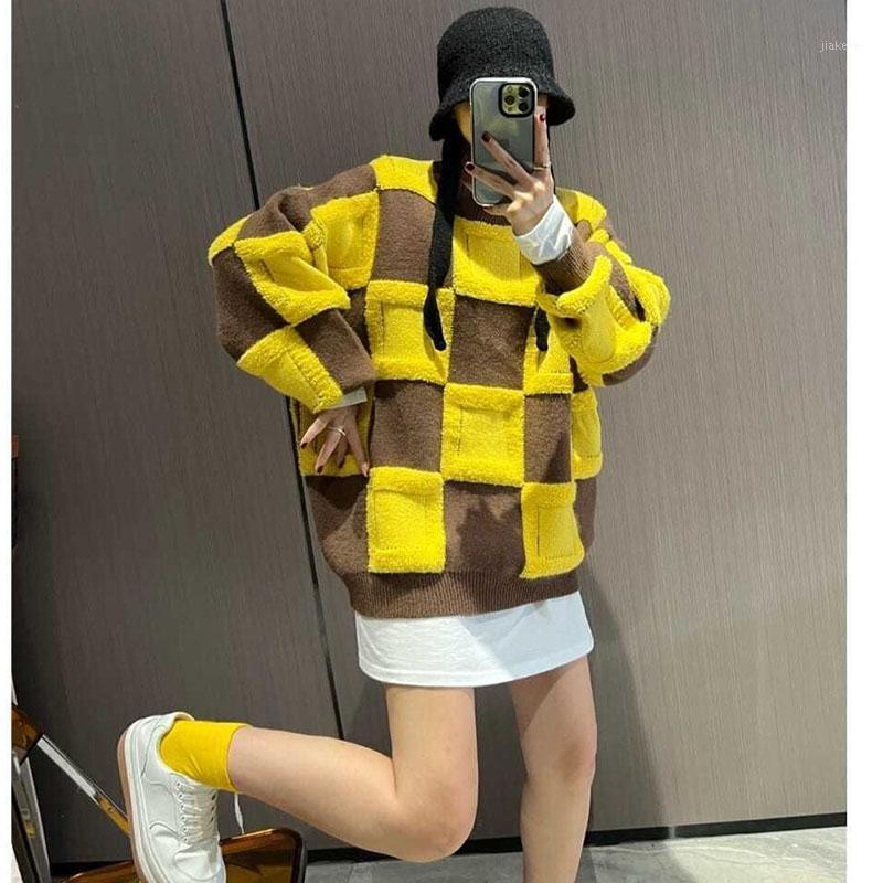 Women's Sweaters Plus Size Women Winter Knitted Pullover Sweater O-neck Plaid Loose Female Pull Jumpers Tops Yellow Femme, Black
Women's Sweaters Plus Size Women Winter Knitted Pullover Sweater O-neck Plaid Loose Female Pull Jumpers Tops Yellow Femme, Black