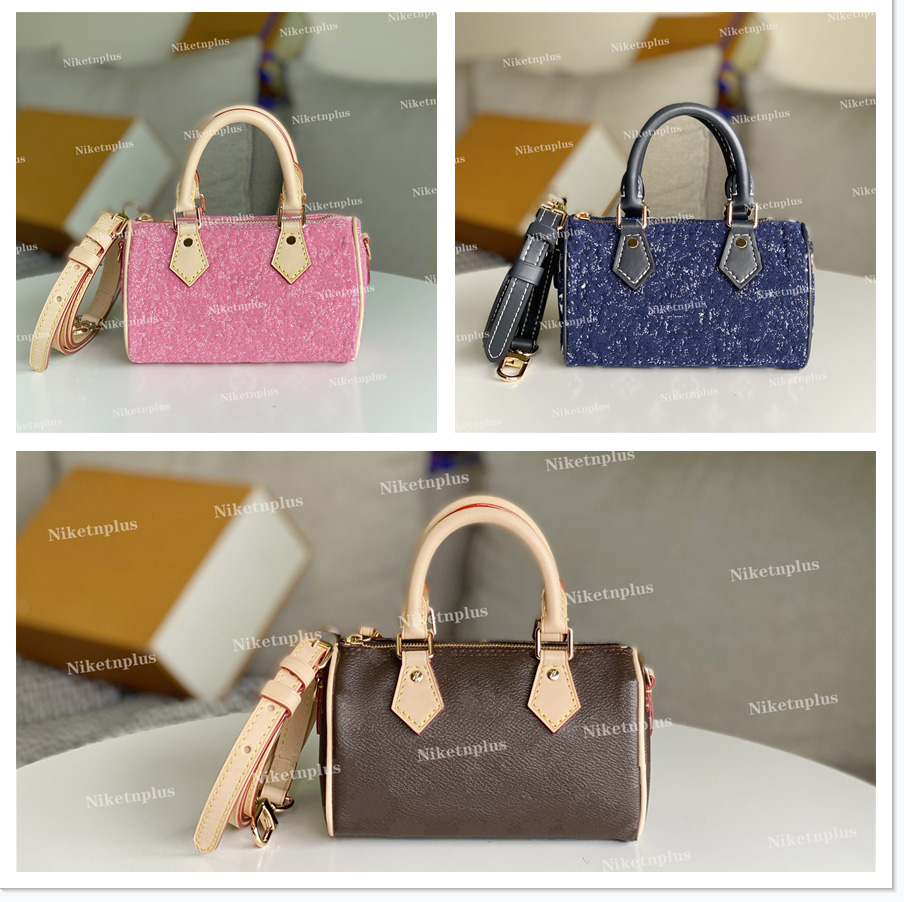 Nano Speedy Women Designer Bags M81213 Bule Pink Monograms Jacquard Denim Purse Wallet Two Handles A Long Strap Cross-Body Mini Totes Handbags, #2
Nano Speedy Women Designer Bags M81213 Bule Pink Monograms Jacquard Denim Purse Wallet Two Handles A Long Strap Cross-Body Mini Totes Handbags, #2