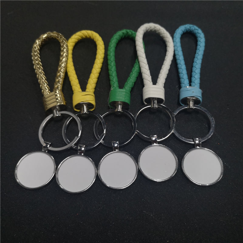 sublimation blank Braided leather rope keychains key ring heat transfer printing blank diy materials
sublimation blank Braided leather rope keychains key ring heat transfer printing blank diy materials