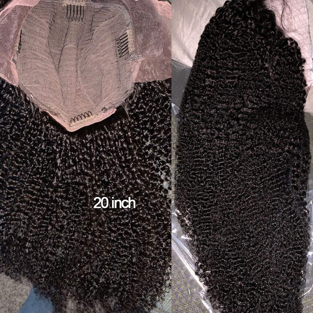Kinky Curly Lace Front Wig Brazilian Virgin Human Hair Full Lace Wigs for Women Natural Color