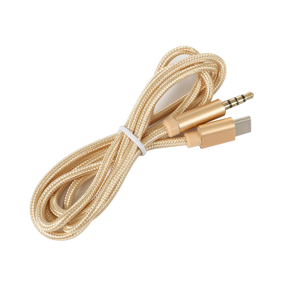 Car AUX Cable To Type C Cables 3.5mm Jack Stereo Audio for AUX Type-c