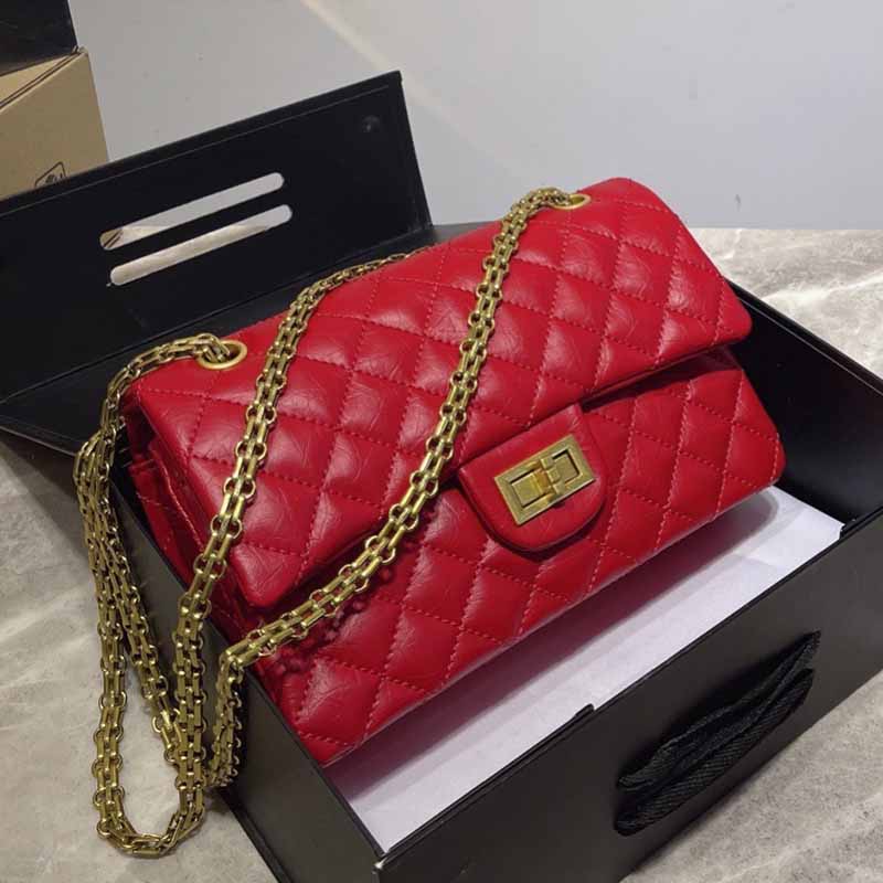 25CM Ladies 2.55 Designer Bags Genuine Leather Solid Color Crossbody Bags Classic Handbag Gold-Tone Metal Chains Handbags Mini Flap Square, Red
25CM Ladies 2.55 Designer Bags Genuine Leather Solid Color Crossbody Bags Classic Handbag Gold-Tone Metal Chains Handbags Mini Flap Square, Red