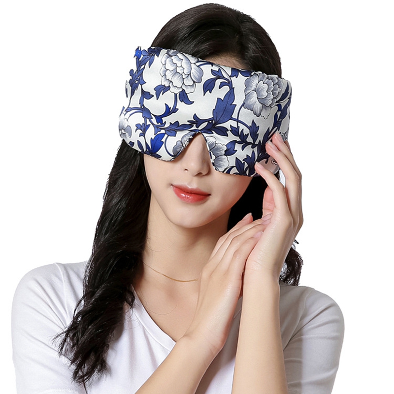 Big Natural silk Eye Mask Eyemask silk Eyes Pouch For travel