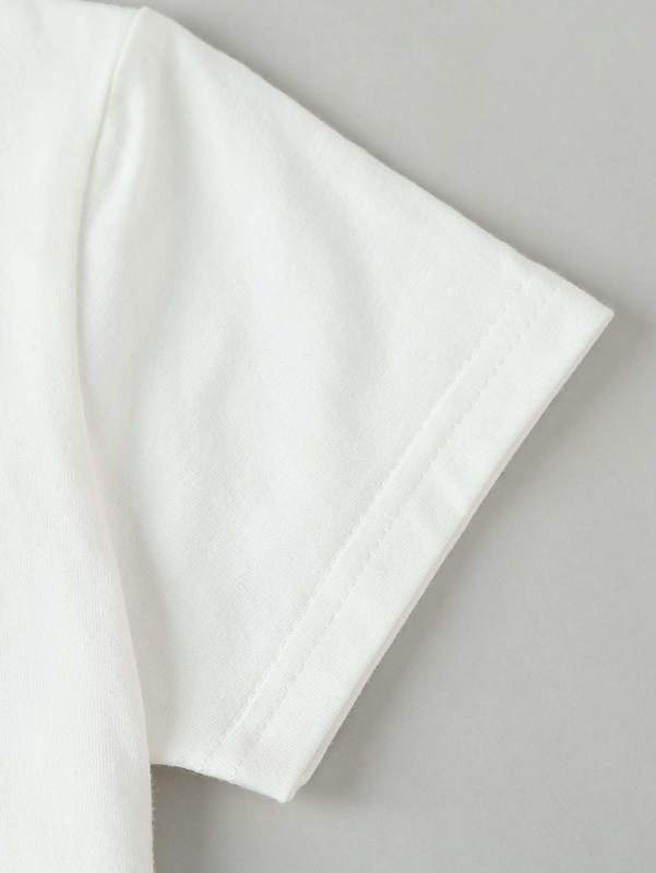 Toddler Girls Heart And Slogan Graphic Tee & Asymmetrical Skirt SHE