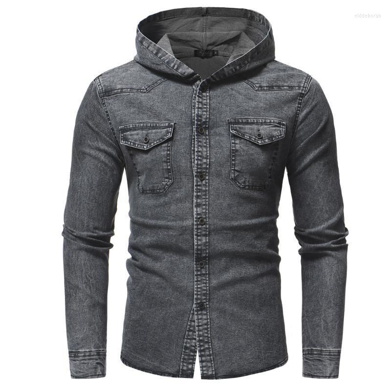 Men's Casual Shirts Men's Fashion Shirt Cotton Full Sleeve Hooded Demin Man Streetwear Chest Pocket Design CowboyMen's Eldd22, Black
Men's Casual Shirts Men's Fashion Shirt Cotton Full Sleeve Hooded Demin Man Streetwear Chest Pocket Design CowboyMen's Eldd22, Black