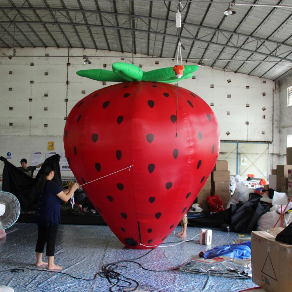 Fruit Shop Decoration Event Giant Inflatable Strawberry Model With Blower Wholesale Festival Advertising