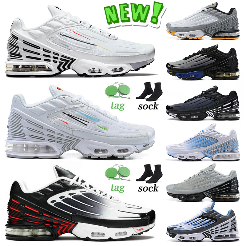 2022 Wholesale New TN Plus 3 Running Shoes Tuned III Multi White Black Red Obsidian Bone Black Neon Blud Void Crater Purple Grey Mens Women Trainers Sneakers Size 36-46, C14 black silver 39-46
2022 Wholesale New TN Plus 3 Running Shoes Tuned III Multi White Black Red Obsidian Bone Black Neon Blud Void Crater Purple Grey Mens Women Trainers Sneakers Size 36-46, C14 black silver 39-46