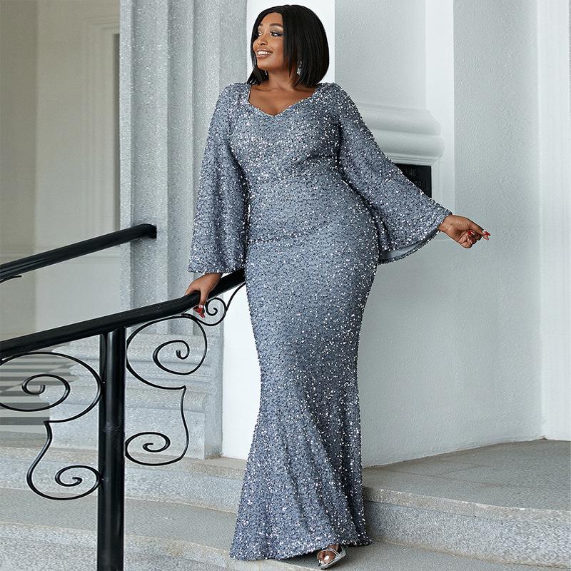 Plus Size Dresses Large Women's Dress Long Wedding Banquet Buttocks Fishtail Temperament Party Evening WomenPlus, Gold
Plus Size Dresses Large Women's Dress Long Wedding Banquet Buttocks Fishtail Temperament Party Evening WomenPlus, Gold