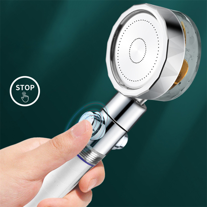 Epacket 360 Rotated High Pressure Turbocharged Shower Head With Holder Hose Filter Bathroom Handheld Pressurized Massage Rainfall 4995135