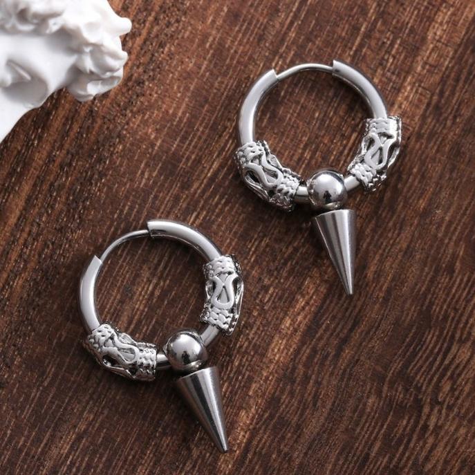 Hoop & Huggie Gothic Punk Stainless Steel Earring For Men Women Hip Hop Rock Vintage Dragon Pattern Circle Earrings JewelryHoop HuggieHoop
Hoop & Huggie Gothic Punk Stainless Steel Earring For Men Women Hip Hop Rock Vintage Dragon Pattern Circle Earrings JewelryHoop HuggieHoop