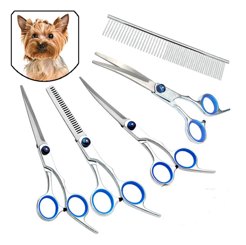 Dog Grooming Pet Scissors Grooming Tool Set Decoration Hair Shears Curved Cat Shearing Hairdressing Supplies