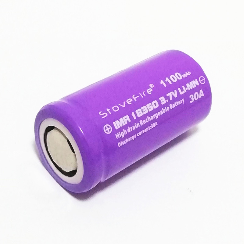 IMR 18350 1100mAh 30A 3.7V Rechargable Lithium Batteries Can be used for /Sight battery Laser pen cell/ Battery for hair scraper/ 100% High Quality st