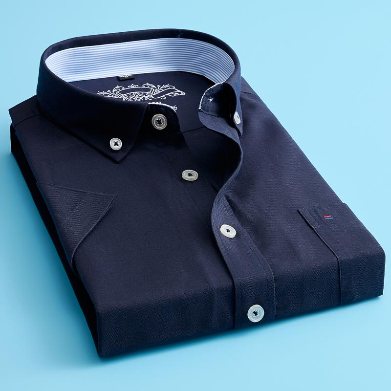 Men's Casual Shirts Mens Short Sleeve Solid Oxford Dress Shirt With Left Chest Pocket High-quality Male Regular-fit Tops Button Down ShirtsM, White
Men's Casual Shirts Mens Short Sleeve Solid Oxford Dress Shirt With Left Chest Pocket High-quality Male Regular-fit Tops Button Down ShirtsM, White