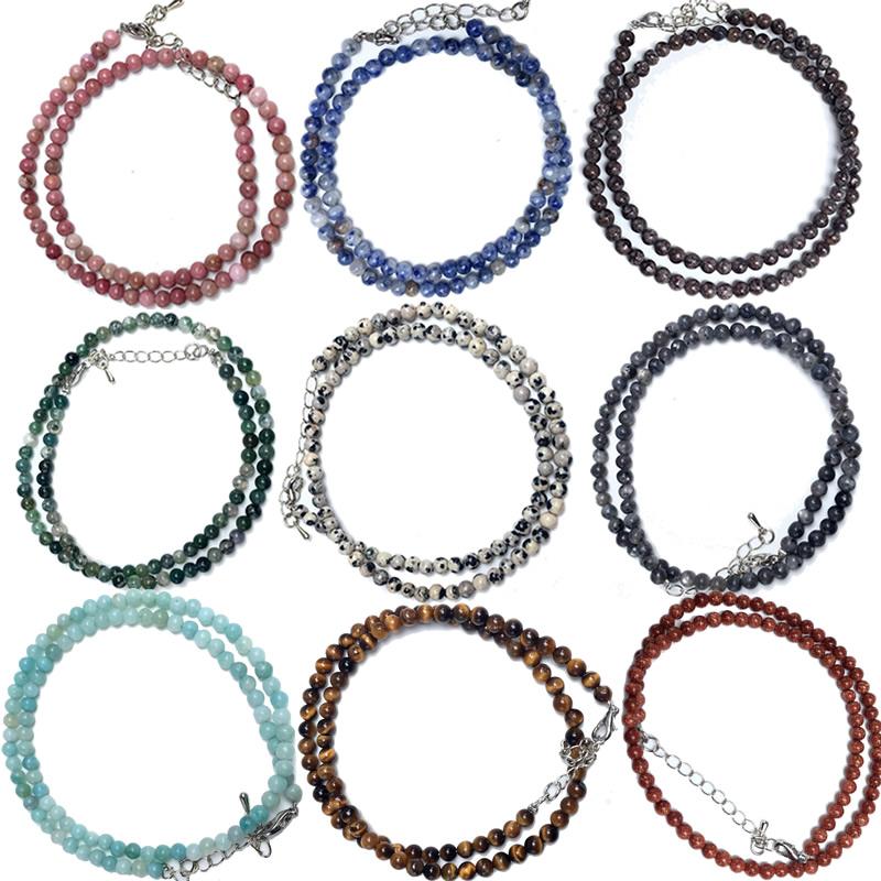Chains Natural 4mm Tiger Eye Sodalite Amazonite Labradorite Beads Necklace Multiple Colors Gifts For Girls Fashion Bracelet ChokerChains
Chains Natural 4mm Tiger Eye Sodalite Amazonite Labradorite Beads Necklace Multiple Colors Gifts For Girls Fashion Bracelet ChokerChains