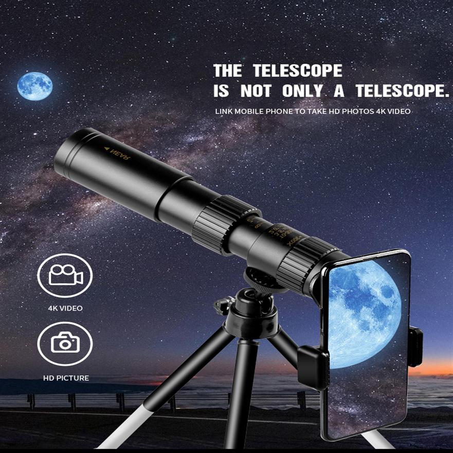 10300x40mm HD Professional Monocular Telescope Super Zoom Quality Eyepiece Portable Binoculars Hunting Lll Night Vision Scope Cam