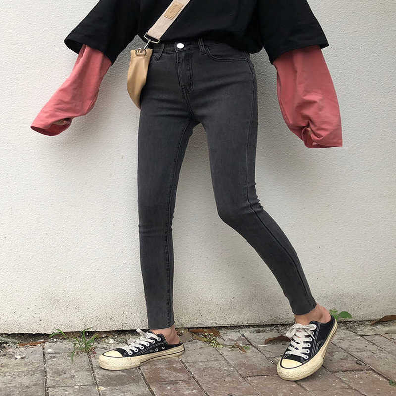 Autumn Korea ins Harajuku vintage simple feet pencil pants women fashion high waist solid color ulzzang casual female jeans 210608, Gray
Autumn Korea ins Harajuku vintage simple feet pencil pants women fashion high waist solid color ulzzang casual female jeans 210608, Gray