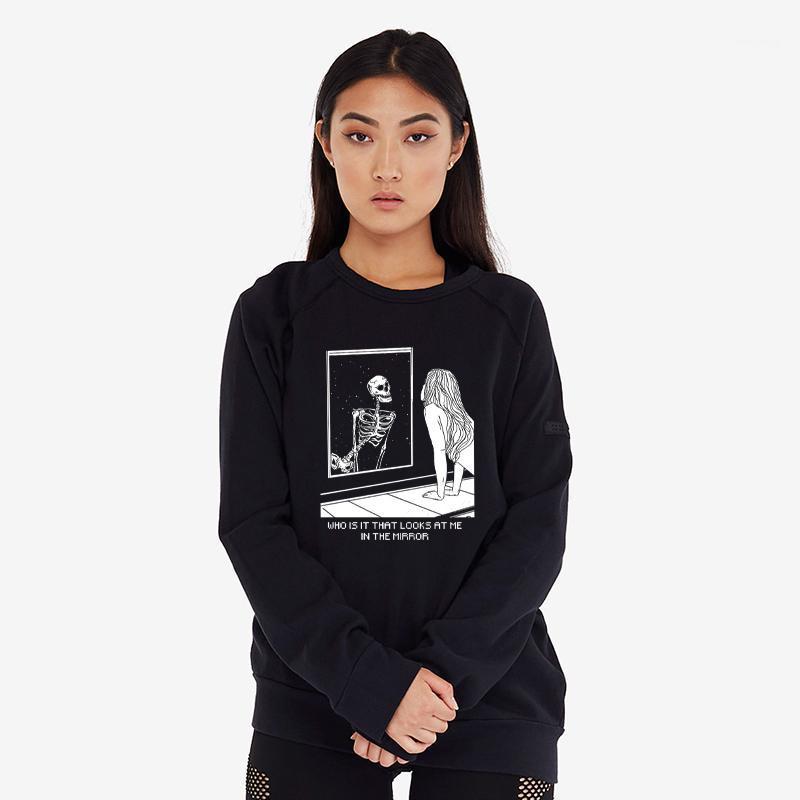 Women's Hoodies & Sweatshirts Dreamchase-JF Who Is It That Looks At Me In The Mirror Skeleton Printed Sweatshirt Warm Winter Street Style Ou, Black
Women's Hoodies & Sweatshirts Dreamchase-JF Who Is It That Looks At Me In The Mirror Skeleton Printed Sweatshirt Warm Winter Street Style Ou, Black