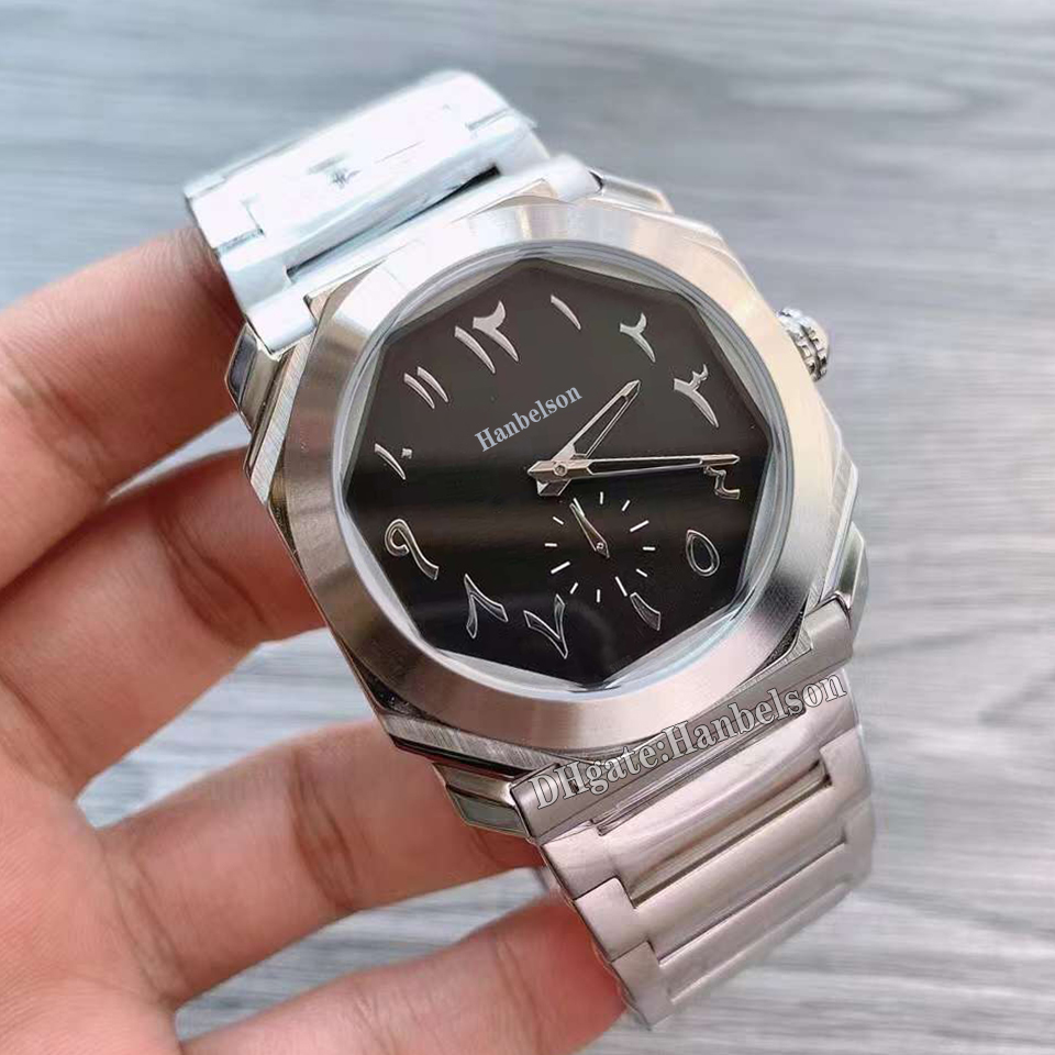 Black Arab dial Mens Watch Quartz stainless steel case Metal band 41mm WristWatch Hanbelson, Black dial metal strap
Black Arab dial Mens Watch Quartz stainless steel case Metal band 41mm WristWatch Hanbelson, Black dial metal strap