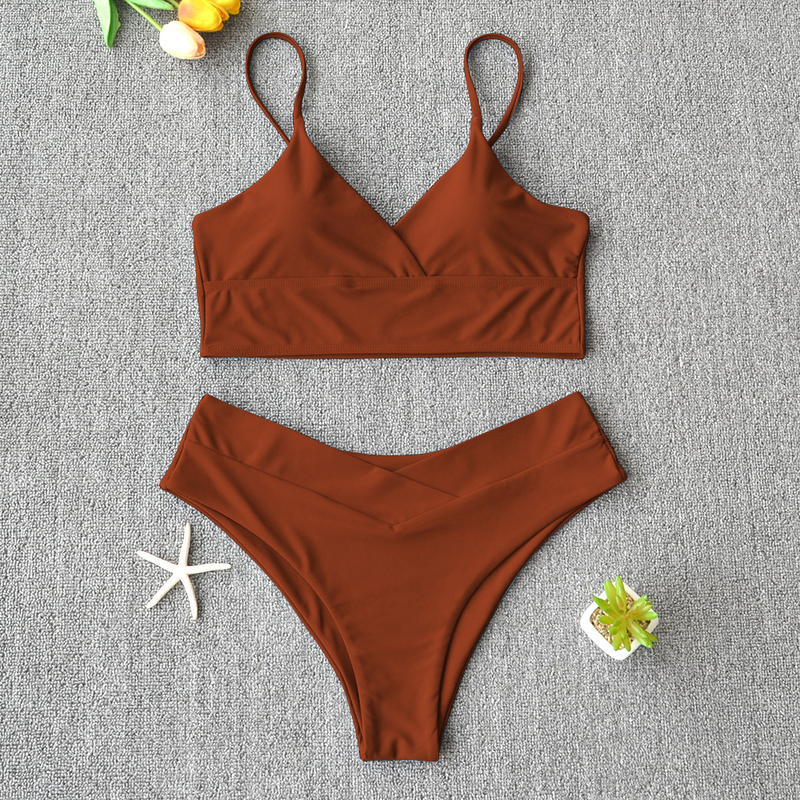 Sexy Solid Swimsuit Women Bikini Push Up Swimwear Vest Bikini Set Brazilian Bathing Suit Two Piece Swim Suit Female 220426