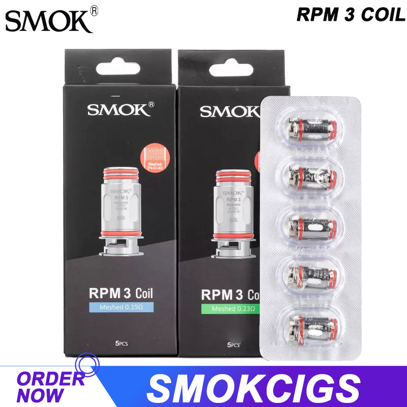 Original SMOK RPM 3 Mesh Coil 0.15ohm /0.23ohm Vaporizer for Electronic Cigarette RPM 5 & RPM5 Pro Pod Kit Vape 5pcs/pack
Original SMOK RPM 3 Mesh Coil 0.15ohm /0.23ohm Vaporizer for Electronic Cigarette RPM 5 & RPM5 Pro Pod Kit Vape 5pcs/pack