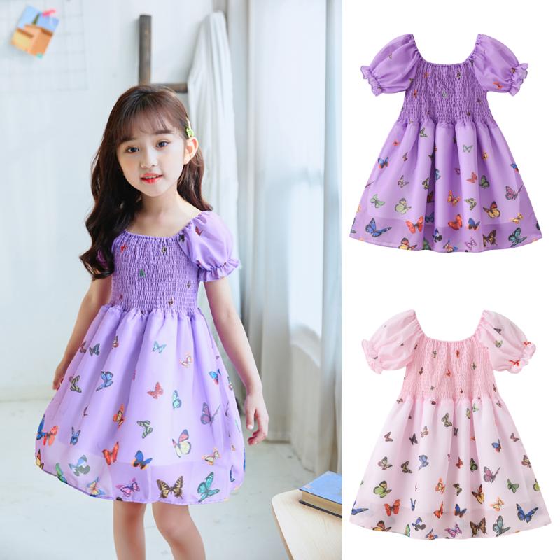 Girl's Dresses Baby Girl Dress 2022 Fashion Princess Pink Purple Short Puff Sleeve Kids For Girls Butterfly Print ClothingGirl's, Dg02
Girl's Dresses Baby Girl Dress 2022 Fashion Princess Pink Purple Short Puff Sleeve Kids For Girls Butterfly Print ClothingGirl's, Dg02