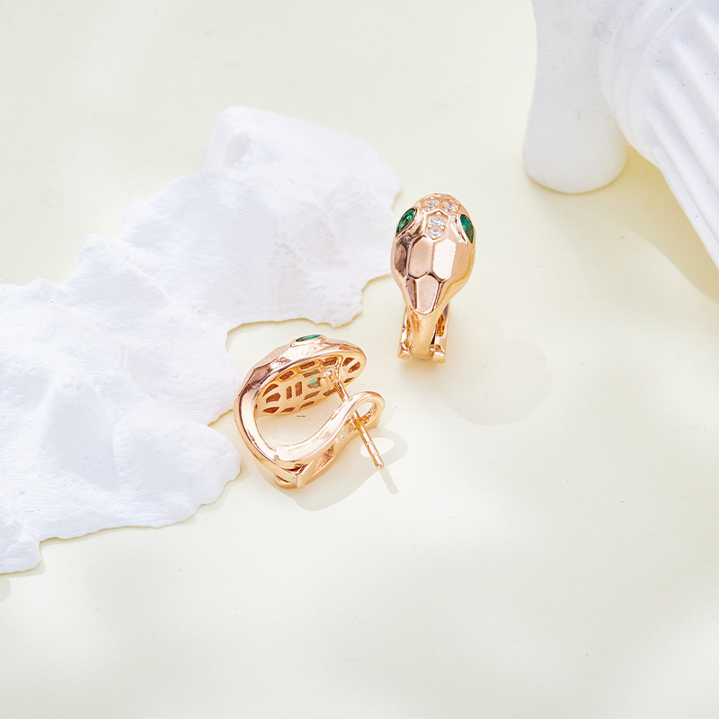 Nothing2 Bald Snake Stud Earrings Creative Personality Micro Diamond Green Eye Snake Ear Buckles Holiday Gift for Girlfriend
Nothing2 Bald Snake Stud Earrings Creative Personality Micro Diamond Green Eye Snake Ear Buckles Holiday Gift for Girlfriend