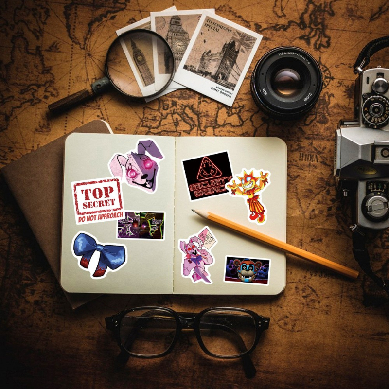 50Pcs/Lot New Five Nights at Freddys : Security Breach Stickers Graffiti Stickers for DIY Luggage Laptop Skateboard Motorcycle Bicycle Sticker