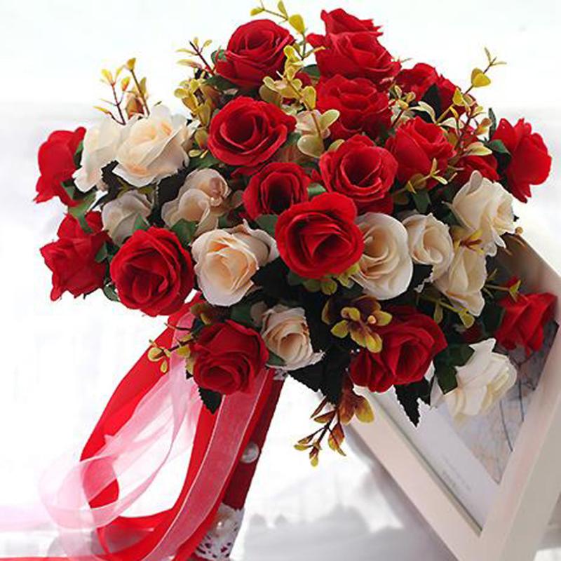Wedding Flowers Red Bridal Bouquet Handmade Artificial Flower Rose Buque Casamento Home DecorationWedding
Wedding Flowers Red Bridal Bouquet Handmade Artificial Flower Rose Buque Casamento Home DecorationWedding
