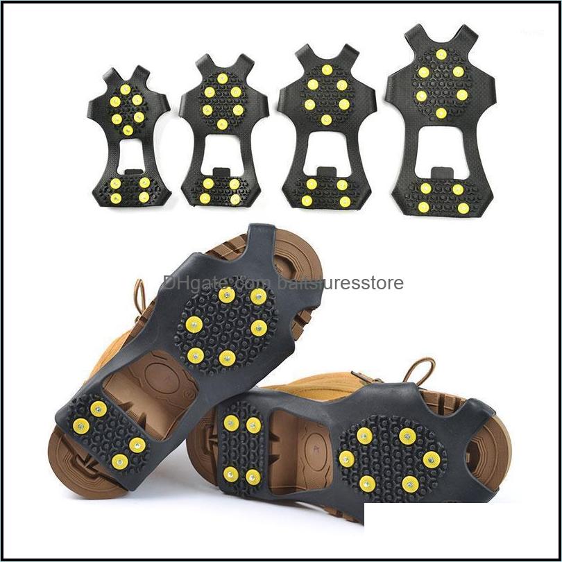Cords Slings And Webbing Pair S-Xxl 10 Spikes Anti-Skid Snow Ice Climbing Shoes Grips Cleats Crampons Winter Anti Slip Er Drop Delivery 202
Cords Slings And Webbing Pair S-Xxl 10 Spikes Anti-Skid Snow Ice Climbing Shoes Grips Cleats Crampons Winter Anti Slip Er Drop Delivery 202
