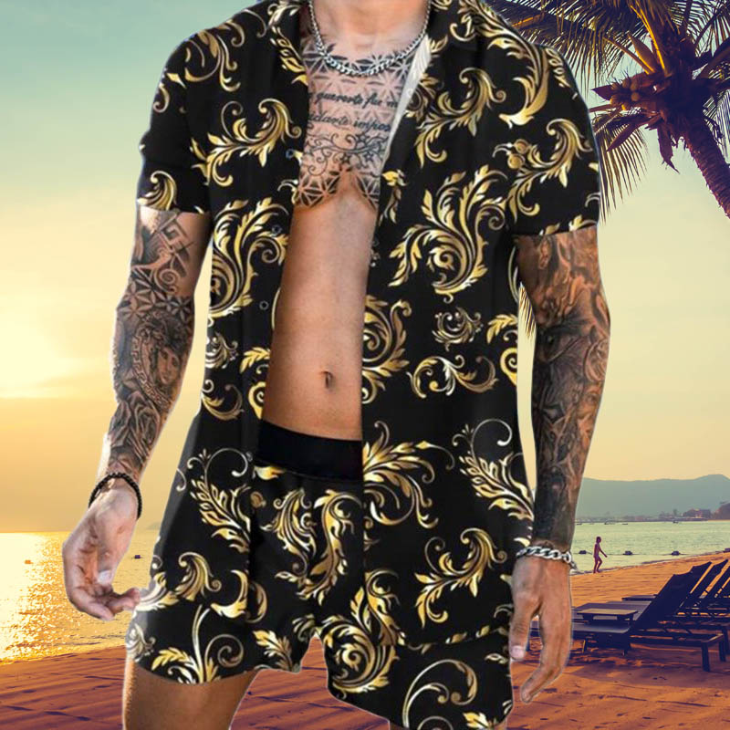 2022 Hawaiian Summer Men Short Sleeve Button Shirt Sets Beach Shorts Printing Streetwear Casual Floral Mens Suit 2 Pieces M-3XL, C1
2022 Hawaiian Summer Men Short Sleeve Button Shirt Sets Beach Shorts Printing Streetwear Casual Floral Mens Suit 2 Pieces M-3XL, C1