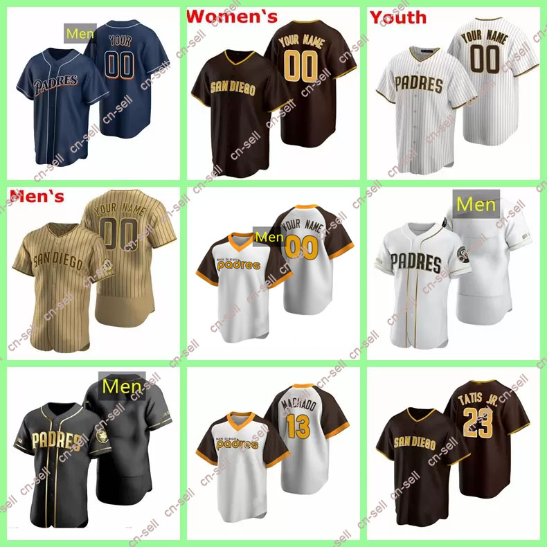 

Custom San Diego''Padres''men Baseball Jerseys 23 Fernando Tatis Jr 13 Manny Machado 19 Tony Gwynn 7 Margot 10 Profar 29 Lamet men women