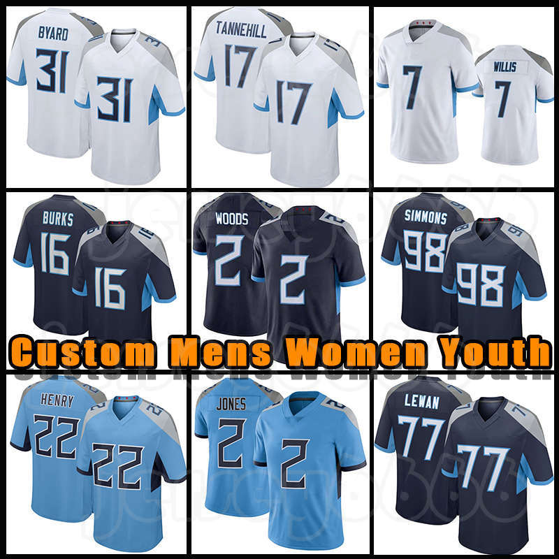 22 Derrick Henry 7 Malik Willis 16 Treylon Burks Football Jerseys Jeffery Simmons Robert Woods Brian Orakpo Ryan Tannehill Kevin Byard Titans Taylor Lewan Ben Jones, Custom men (t t)
22 Derrick Henry 7 Malik Willis 16 Treylon Burks Football Jerseys Jeffery Simmons Robert Woods Brian Orakpo Ryan Tannehill Kevin Byard Titans Taylor Lewan Ben Jones, Custom men (t t)