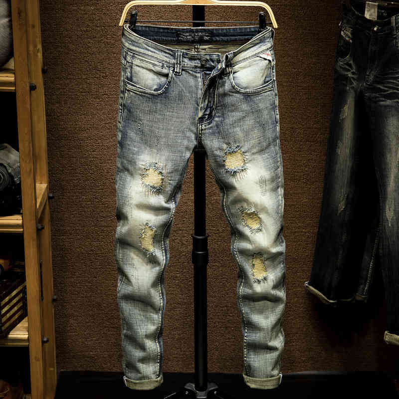 Design pierced jeans elastic slim straight tube versatile fashion brand men's cowboy pants, 810 vintage
Design pierced jeans elastic slim straight tube versatile fashion brand men's cowboy pants, 810 vintage