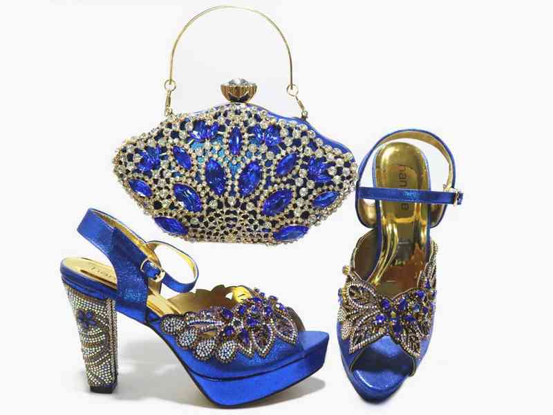 Sandals Dress Shoes Silver New High Heels And Bags To Match Set Decorated With Rhinestone Wedding Clutch And Bag Sets 220325