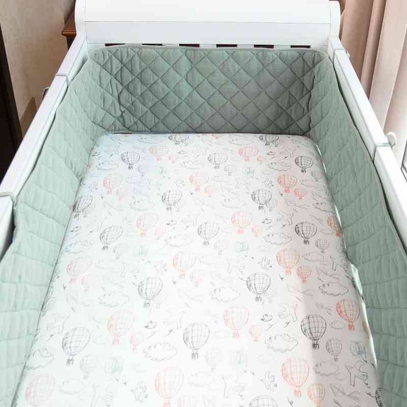 190x30cm Double-deck Baby Crib Bumpers Anti Collision Protector Soft Newborn Toddler Bed Teen Room Decor G220421