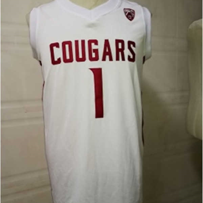 Sjzl98 #1 Klay Thompson Washington State Cougars jersey college basketball jersey Embroidery Stitched Customize any name and number all size, White 
Sjzl98 #1 Klay Thompson Washington State Cougars jersey college basketball jersey Embroidery Stitched Customize any name and number all size, White