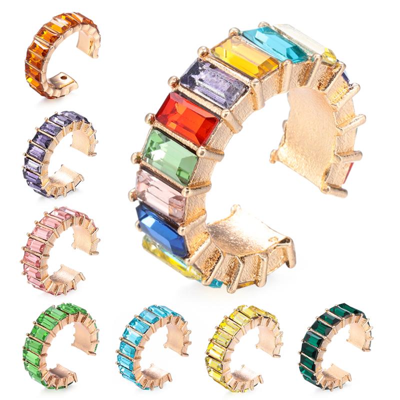 Clip-on & Screw Back 1Pc No Piercing Earrings Cubic Zirconia Circle Ear Cuff For Women Small C Shape Colorful Rhinestone Clip
Clip-on & Screw Back 1Pc No Piercing Earrings Cubic Zirconia Circle Ear Cuff For Women Small C Shape Colorful Rhinestone Clip