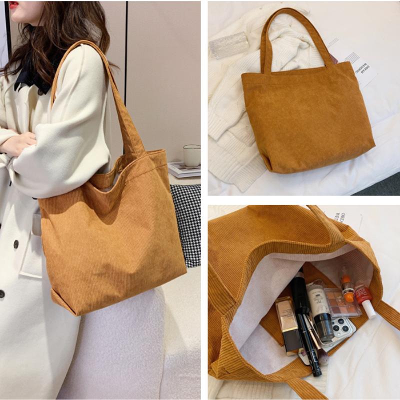 Evening Bags Large-capacity Corduroy Shopping Art Canvas Shoulder Bag Female Fashion Simple And Versatile Handbags For Women 2022, Green
Evening Bags Large-capacity Corduroy Shopping Art Canvas Shoulder Bag Female Fashion Simple And Versatile Handbags For Women 2022, Green
