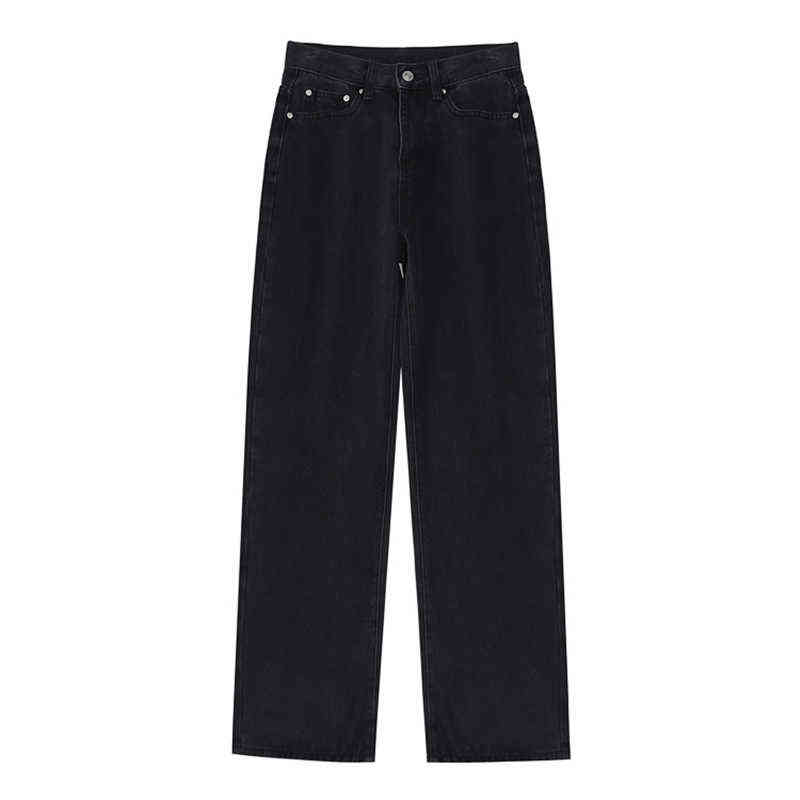 2021 Women High Waist Long Jeans Pants Pockets Zipper Female Denim Trousers Spring Vintage Simple Casual Loose Wide Leg Pants T220728, Black
2021 Women High Waist Long Jeans Pants Pockets Zipper Female Denim Trousers Spring Vintage Simple Casual Loose Wide Leg Pants T220728, Black