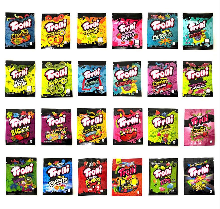 Trrlli Trolli edibles packaging bags 600mg 29 designs sour brite crawlers watermelon sharks llamas octopus peach rings errlli berry worm gummy dgk
Trrlli Trolli edibles packaging bags 600mg 29 designs sour brite crawlers watermelon sharks llamas octopus peach rings errlli berry worm gummy dgk