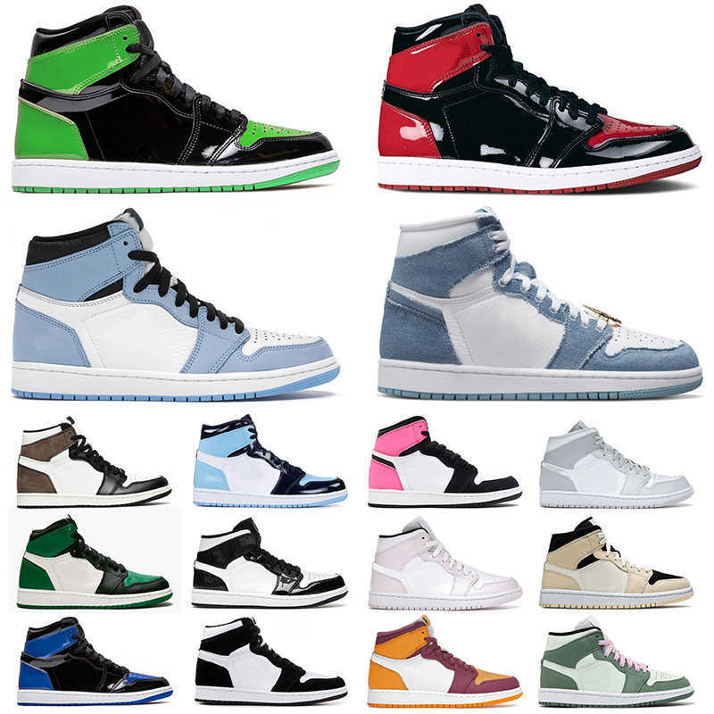 Jumpman 1 Mens Womens Basketball Shoes 1s Panda Designer Sneakers High OG Mocha Carbon Fiber Mid Dutch Green Trainers Big Size Us 12, 36-46 bred patent
Jumpman 1 Mens Womens Basketball Shoes 1s Panda Designer Sneakers High OG Mocha Carbon Fiber Mid Dutch Green Trainers Big Size Us 12, 36-46 bred patent