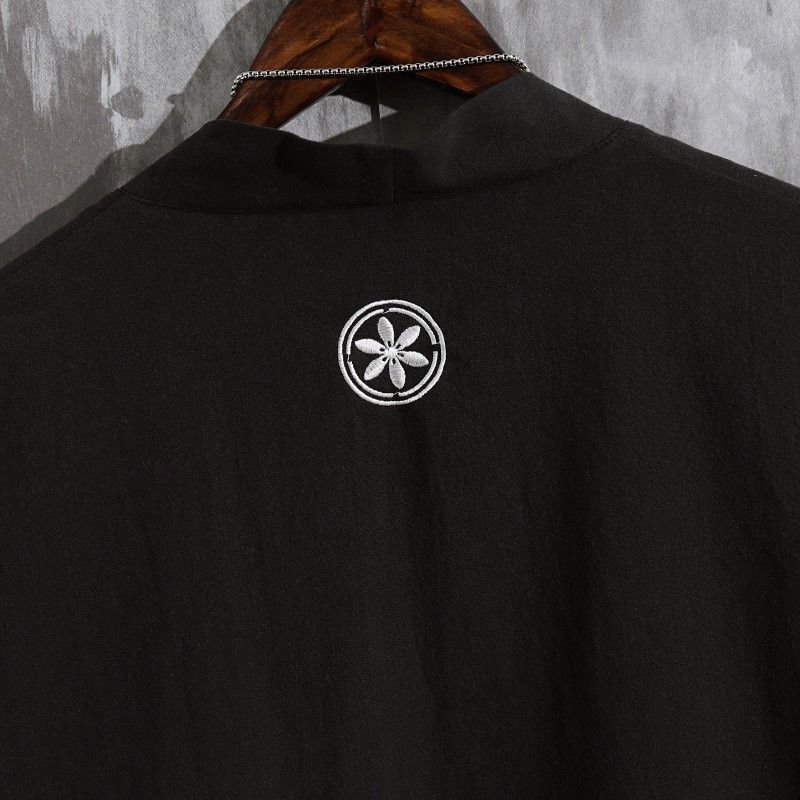 Summer Men's Haori Cardigan Kimono Men Shirt Samurai Japanese Clothing Robes Loose Yukata Shirts Streetwear Asia Clothes Camisas 220322