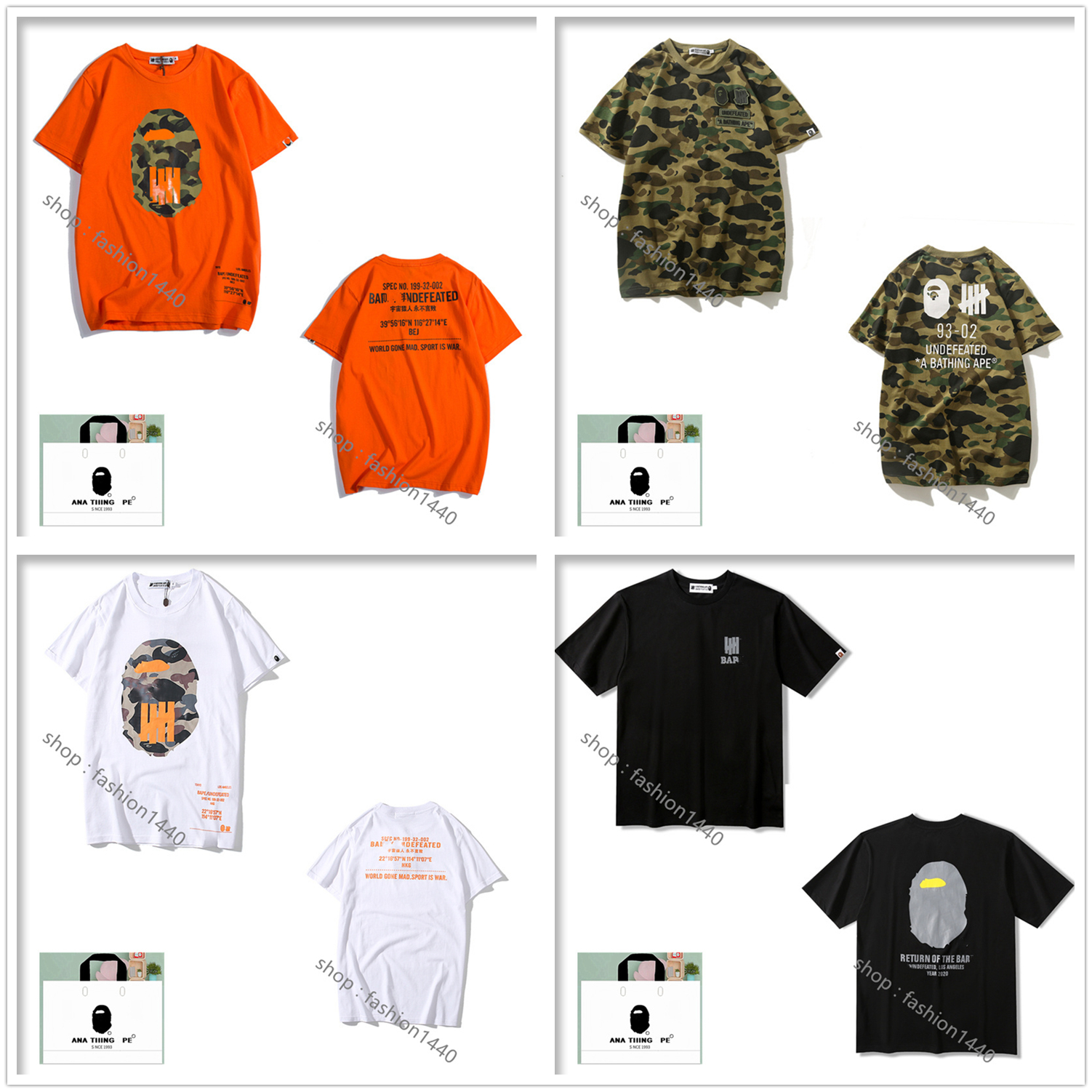apes Men t shirt Undefeateding T-shirt Japanese fashion brand women short-sleeved shark head fake zipper starry night light high quality printing couple F05, 1 pcs button
apes Men t shirt Undefeateding T-shirt Japanese fashion brand women short-sleeved shark head fake zipper starry night light high quality printing couple F05, 1 pcs button