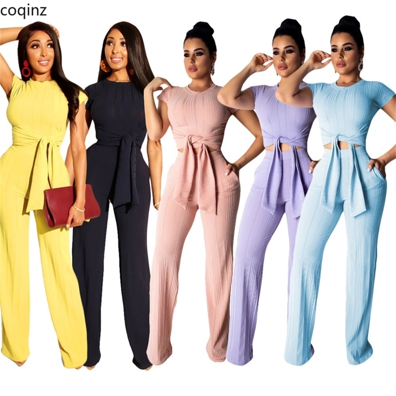 Summer Plus Size 2 Piece Set Club Outfits For Women Two Piece Set Top And Pants Neon Matching Sets Ensemble Femme S3508 T200603