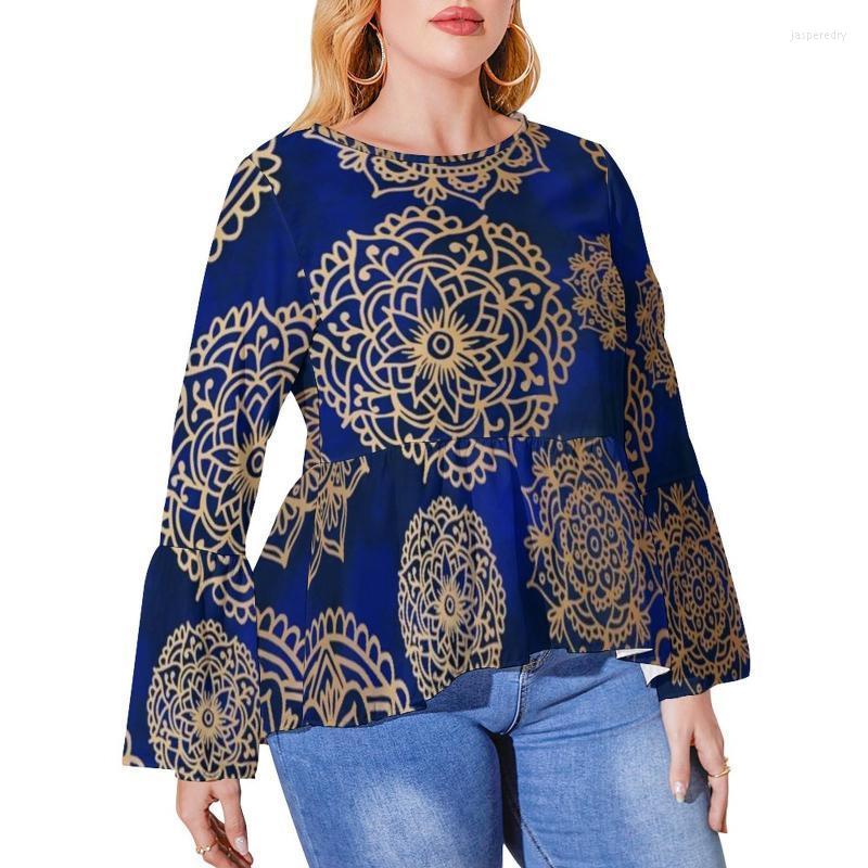 Women's Plus Size T-Shirt Beautiful Mandala Pattern T Shirts Retro Blue Gold Bohemian Shirt Woman Korean Fashion Tops Print Top Tees 5XL 6XL, Style-15
Women's Plus Size T-Shirt Beautiful Mandala Pattern T Shirts Retro Blue Gold Bohemian Shirt Woman Korean Fashion Tops Print Top Tees 5XL 6XL, Style-15