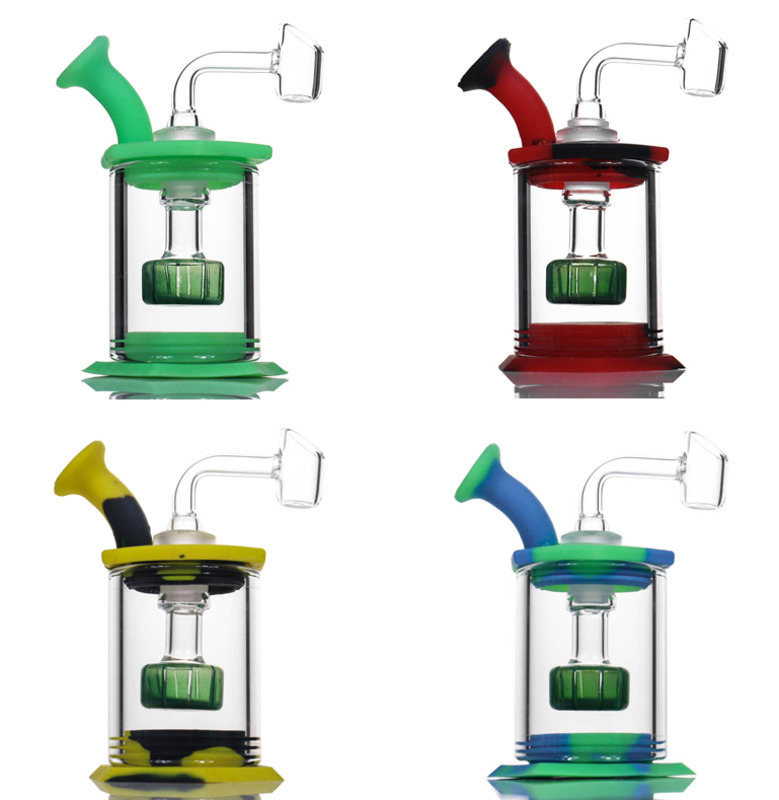Assemble Silicone Bong tall 11cm Shower Head percolator Easy clean Dab Rig with 4mm quartz banger glass silicone pipe small rigs glass bongs
Assemble Silicone Bong tall 11cm Shower Head percolator Easy clean Dab Rig with 4mm quartz banger glass silicone pipe small rigs glass bongs