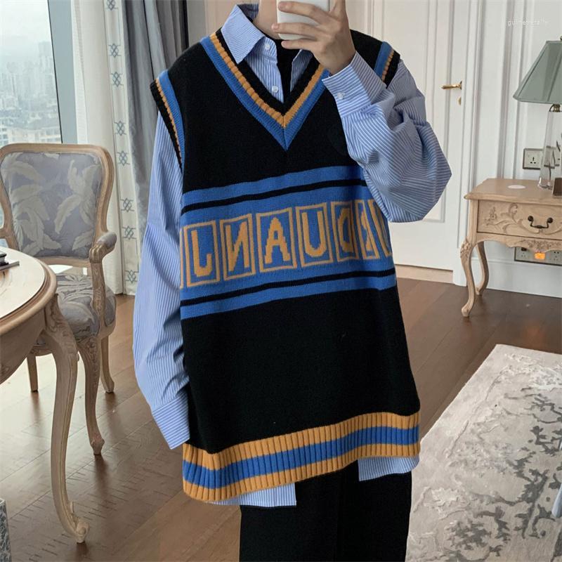 Men's Vests Knitted Men Vest Fashion Casual Spring Letter Printing Golf Sleeveless Clothing Harajjuku Loose Student Knit Man Guin22, Black
Men's Vests Knitted Men Vest Fashion Casual Spring Letter Printing Golf Sleeveless Clothing Harajjuku Loose Student Knit Man Guin22, Black