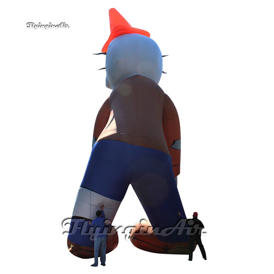Scary Halloween Inflatable Zombie Cartoon Character 6m Air Blow Up PvZ Conehead Zombie For Park Decoration