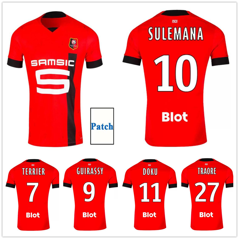 2022 2023 Stade Rennais Soccer Jerseys DOKU GUIRASSY LABORDE TERRIER SULEMANA TRAORE BOURIGEAUD SIEBATCHEU GRENIER Custom 22 23 Rennes Football Shirt Uniform, Red men size s-xxl
2022 2023 Stade Rennais Soccer Jerseys DOKU GUIRASSY LABORDE TERRIER SULEMANA TRAORE BOURIGEAUD SIEBATCHEU GRENIER Custom 22 23 Rennes Football Shirt Uniform, Red men size s-xxl