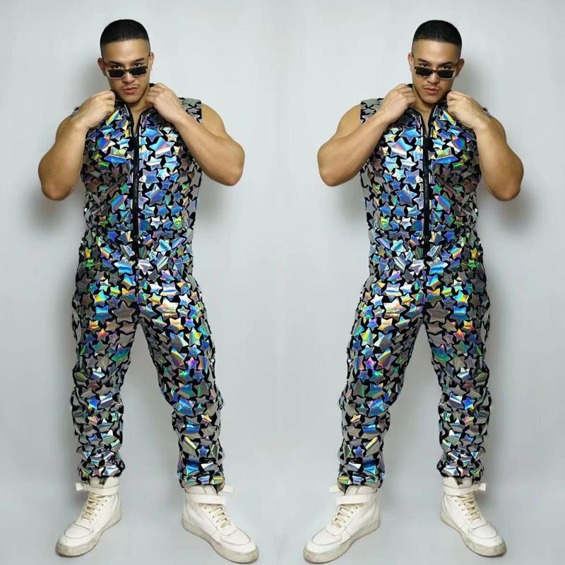 Stage Wear Star Mirrors Reflective Jumpsuit Cargo Pants Overalls Sexy Party Dj Solo Clubwear Performance Outfit Gogo Costumes XS4229Stage, Only glasses
Stage Wear Star Mirrors Reflective Jumpsuit Cargo Pants Overalls Sexy Party Dj Solo Clubwear Performance Outfit Gogo Costumes XS4229Stage, Only glasses